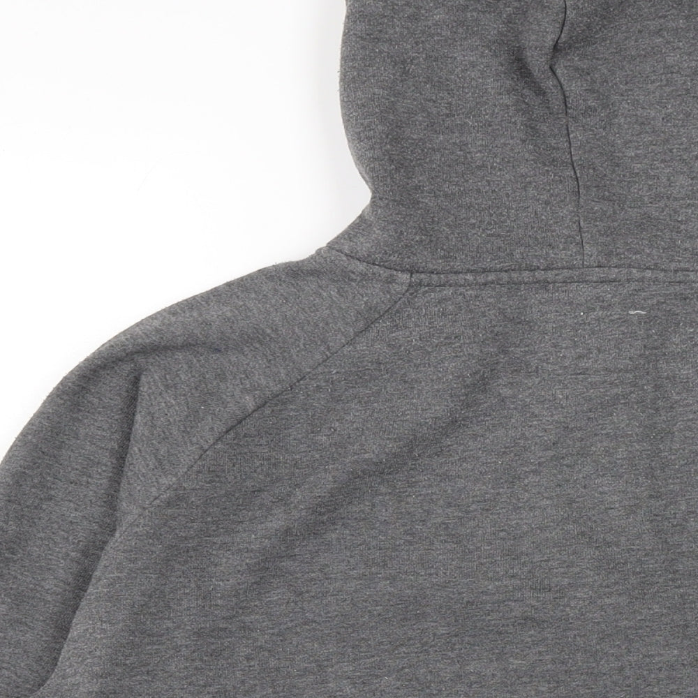Cedar Wood State Mens Grey Cotton Full Zip Hoodie Size L
