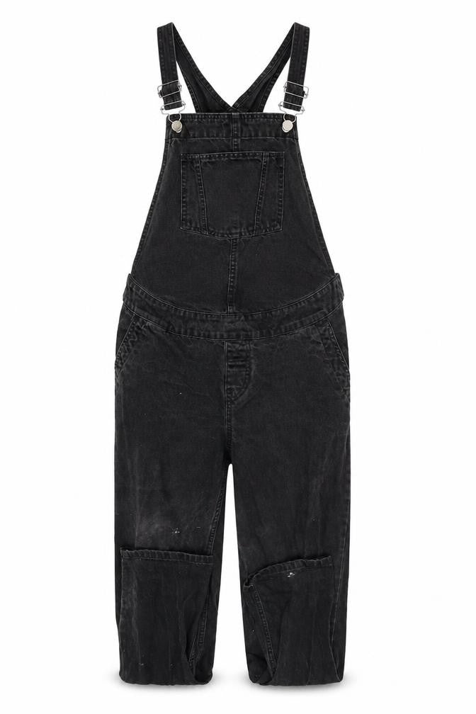 ASOS Womens Grey Cotton Dungaree One-Piece Size 10 L30 in Snap