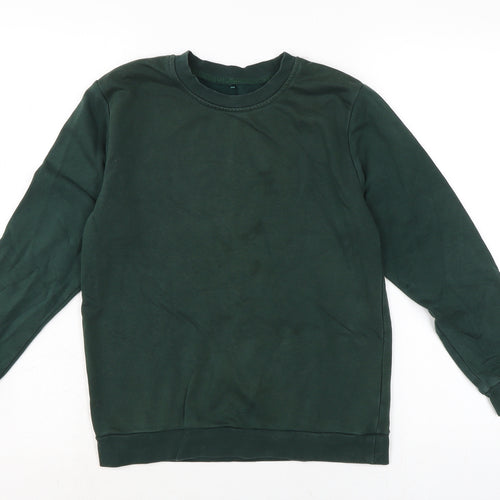 George Boys Green Cotton Pullover Sweatshirt Size 10-11 Years