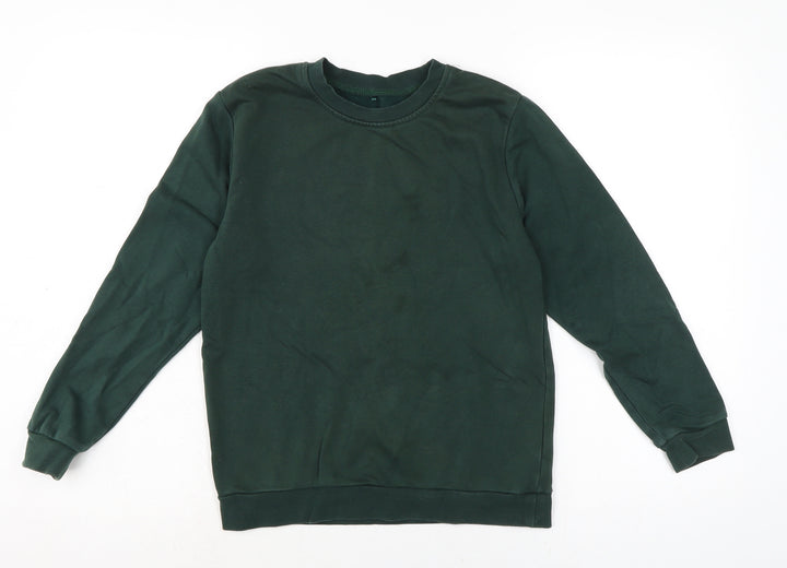 George Boys Green Cotton Pullover Sweatshirt Size 10-11 Years