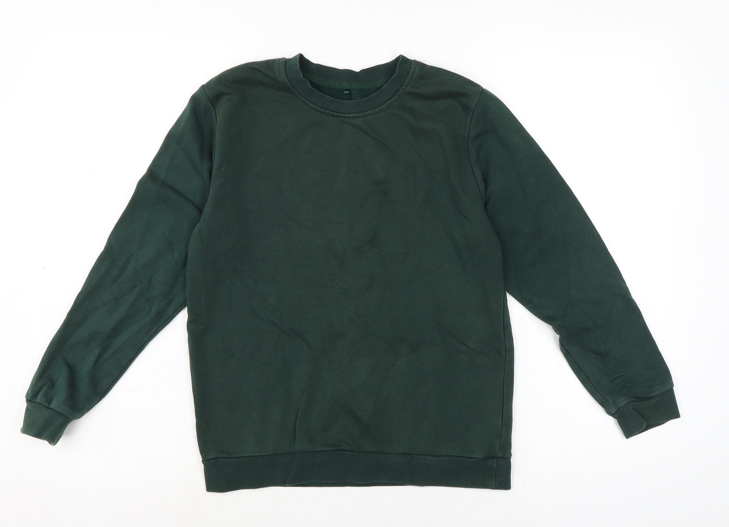 George Boys Green Cotton Pullover Sweatshirt Size 10-11 Years
