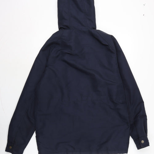 Topman Mens Blue Anorak Coat Size XS Zip