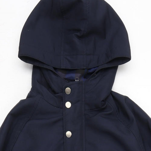 Topman Mens Blue Anorak Coat Size XS Zip