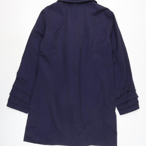 Per Una Womens Blue Overcoat Coat Size 16 Button