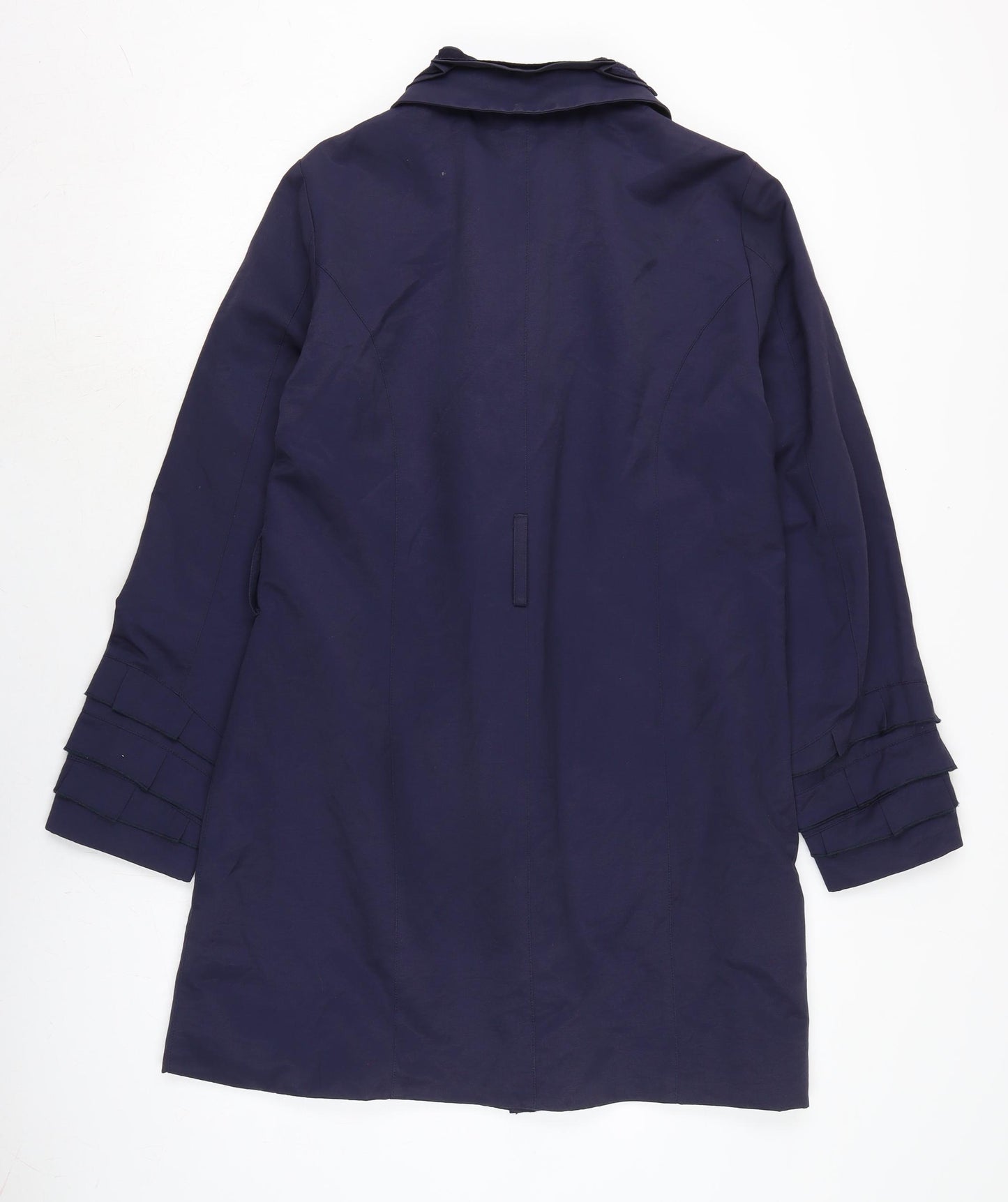 Per Una Womens Blue Overcoat Coat Size 16 Button