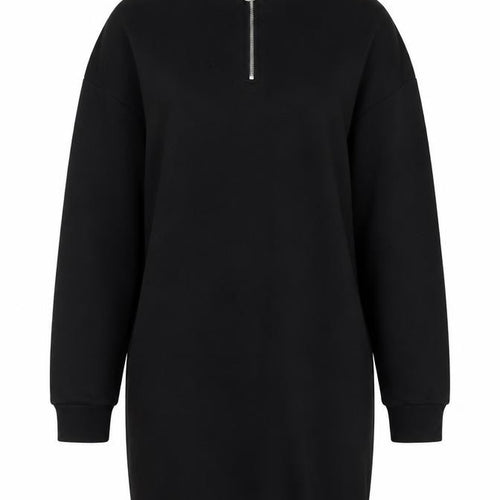 FB Sisters Womens Black Cotton Jumper Dress Size S Mock Neck