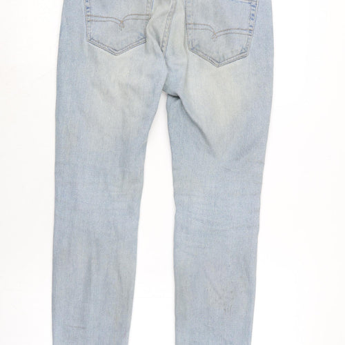 NEXT Mens Blue Cotton Skinny Jeans Size 28 in L28 in Regular Button