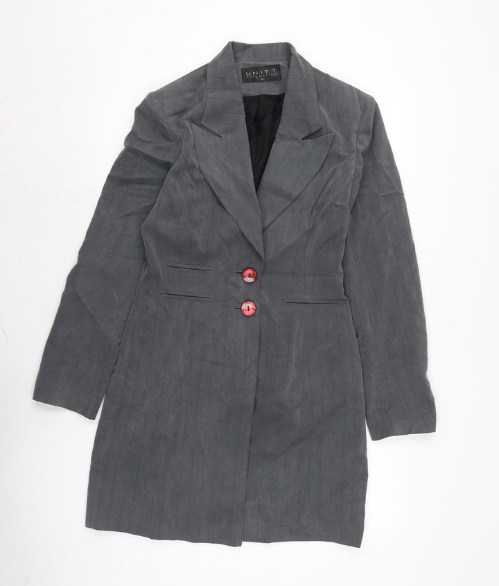 Unit 7 Womens Grey Jacket Size 12 Button