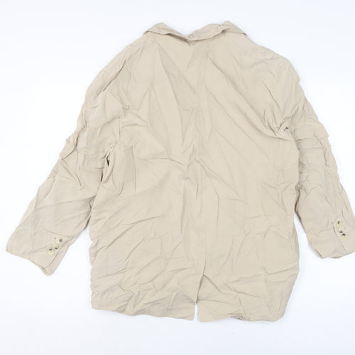 Zara Womens Beige Jacket Size L Button
