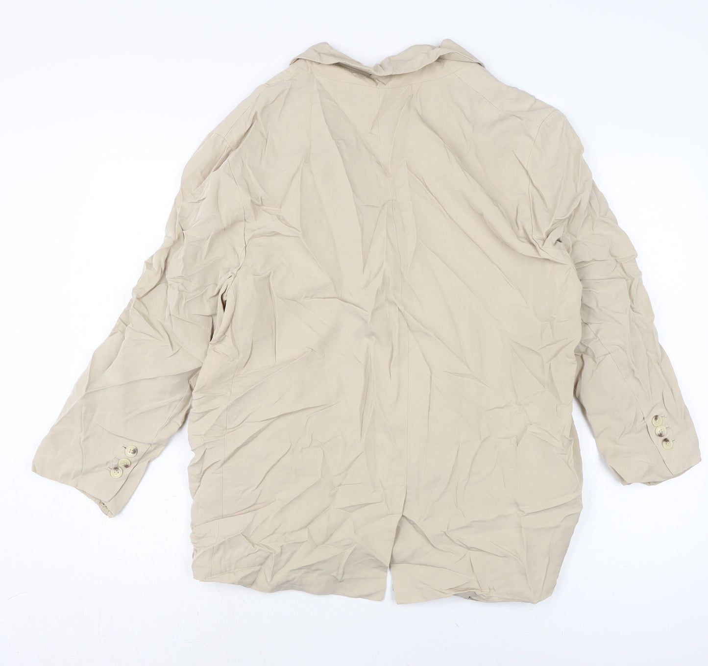 Zara Womens Beige Jacket Size L Button