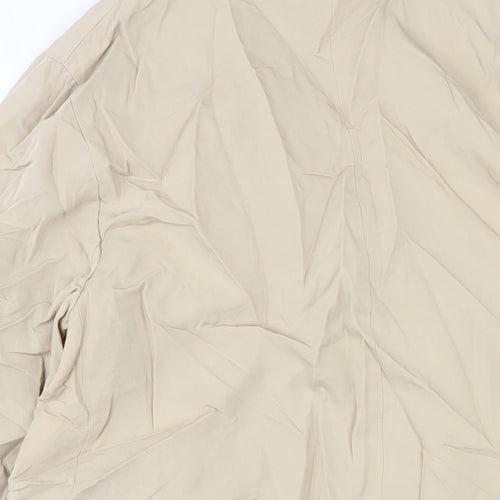 Zara Womens Beige Jacket Size L Button