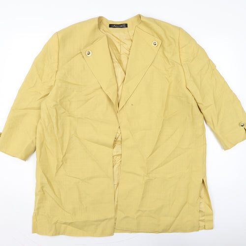 Hardob Womens Yellow Kimono Jacket Size 18