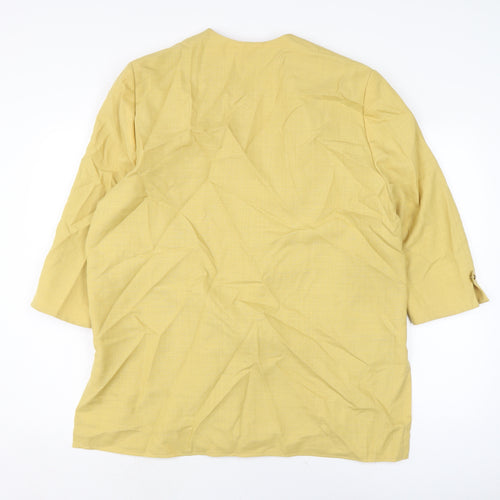 Hardob Womens Yellow Kimono Jacket Size 18