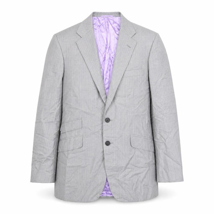 Gieves & Hawkes Mens Grey Jacket Size L Button