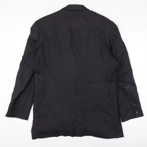 Dress for Success Mens Grey Jacket Size L Button