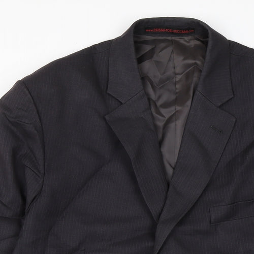 Dress for Success Mens Grey Jacket Size L Button