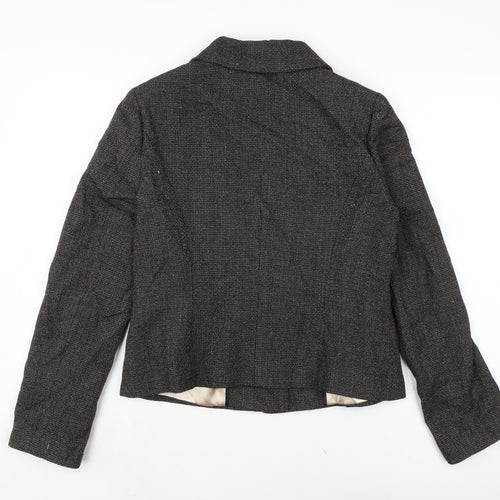 Planet Womens Brown Jacket Size 12 Button