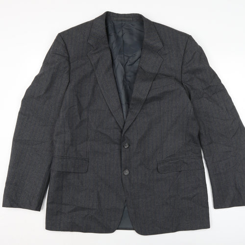 Greenwoods Mens Grey Jacket Size 44 Button