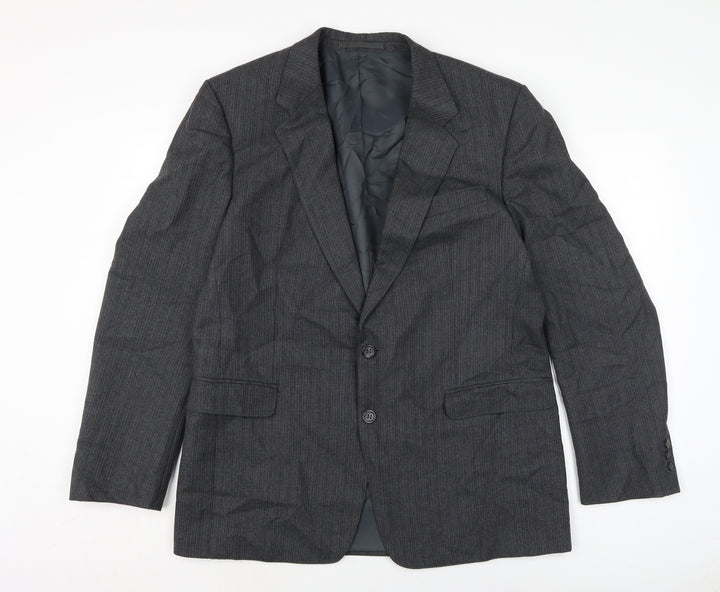 Greenwoods Mens Grey Jacket Size 44 Button