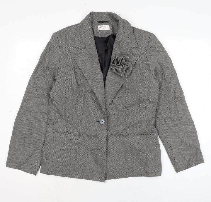 Bonmarché Womens Grey Jacket Size 12 Button