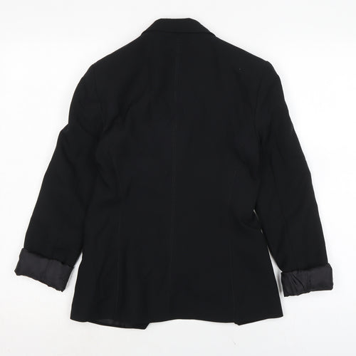 New Look Womens Black Jacket Size 6 Button