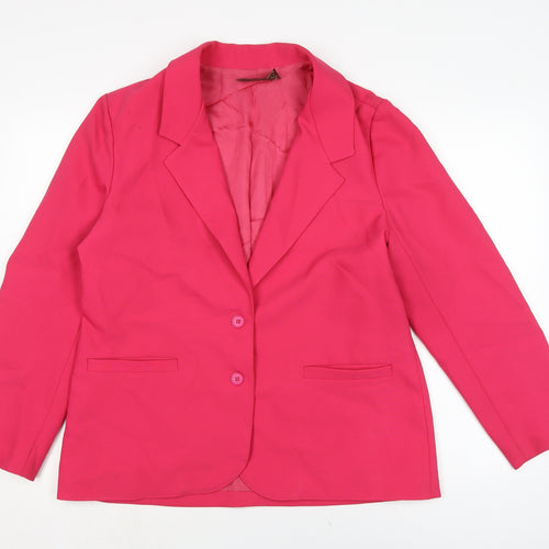 Smith & Jones Womens Pink Jacket Size 16 Button