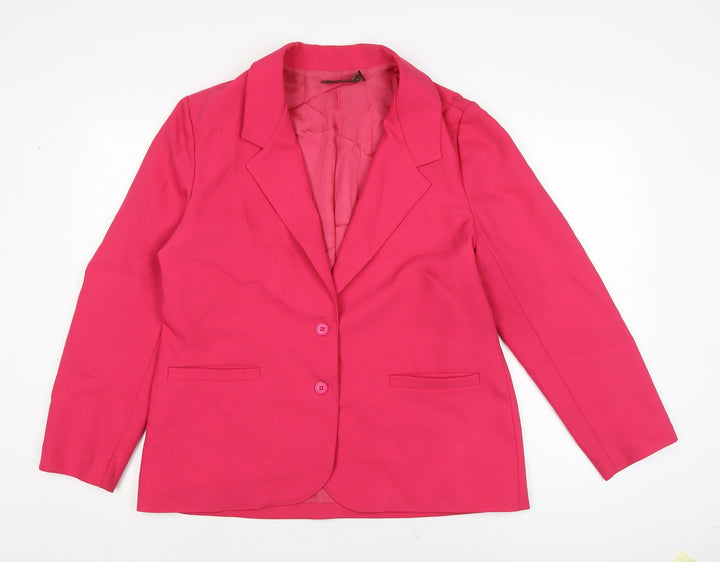 Smith & Jones Womens Pink Jacket Size 16 Button