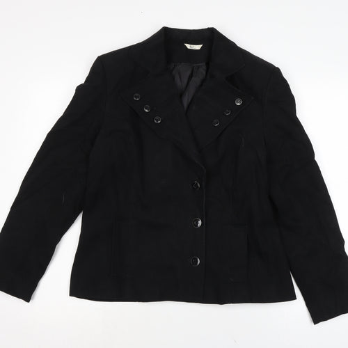 Klass Womens Black Jacket Size 16 Button