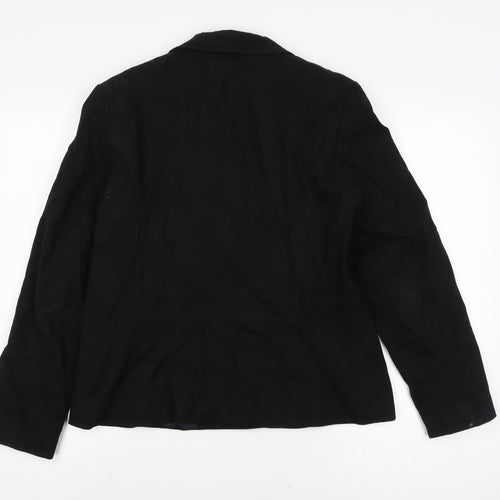 Klass Womens Black Jacket Size 16 Button