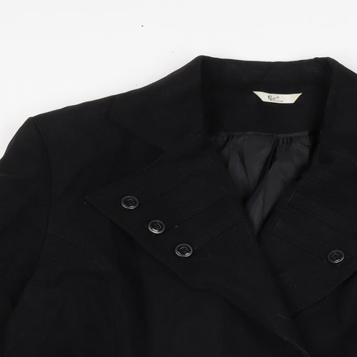Klass Womens Black Jacket Size 16 Button