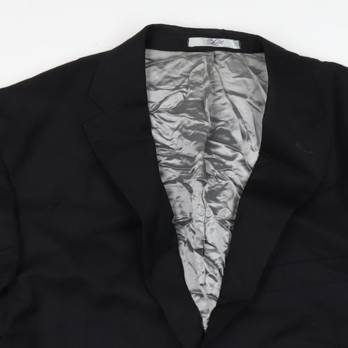 The Label Mens Black Jacket Size 44 Button