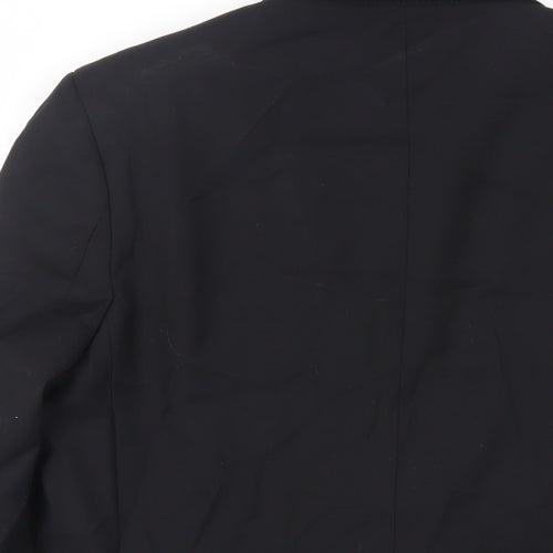 Topman Mens Black Polyester Tuxedo Suit Jacket Size 40 Regular