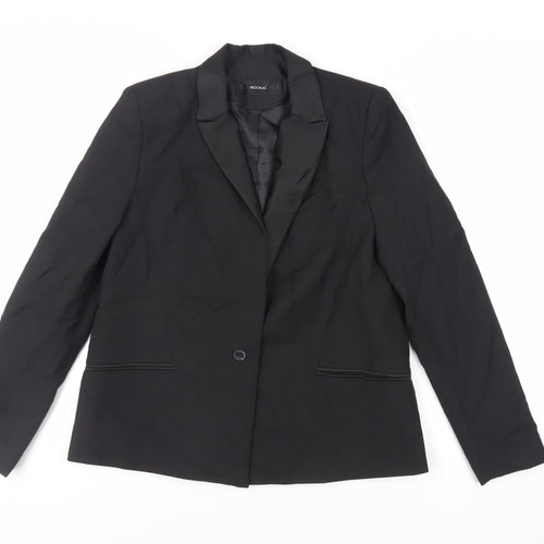 Kookai Womens Black Jacket Blazer Size 12 Button