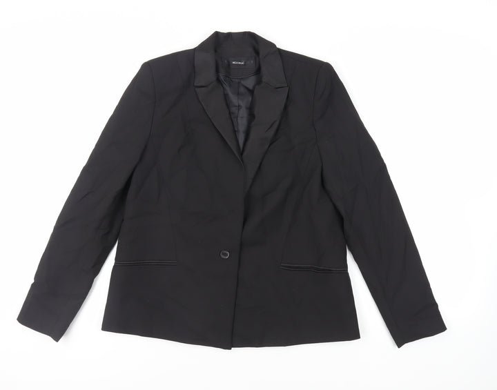 Kookai Womens Black Jacket Blazer Size 12 Button