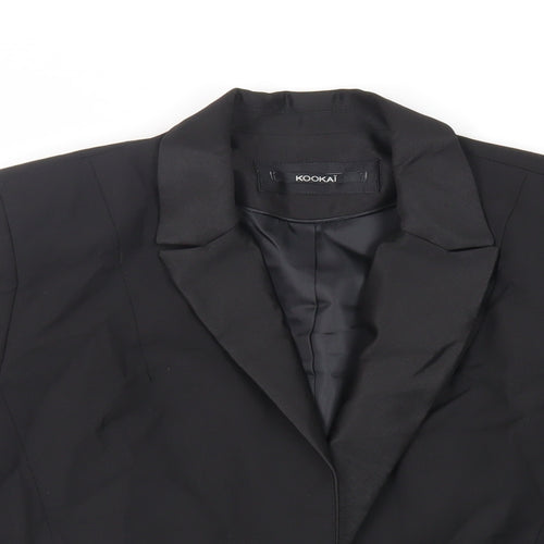 Kookai Womens Black Jacket Blazer Size 12 Button