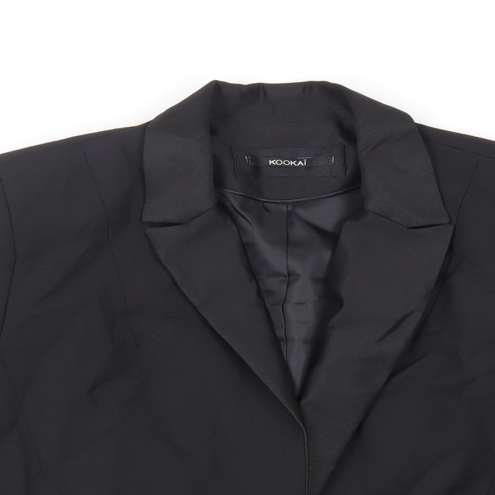 Kookai Womens Black Jacket Blazer Size 12 Button