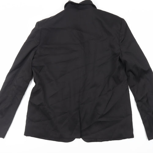 Misspap Womens Black Jacket Blazer Size 14 Button