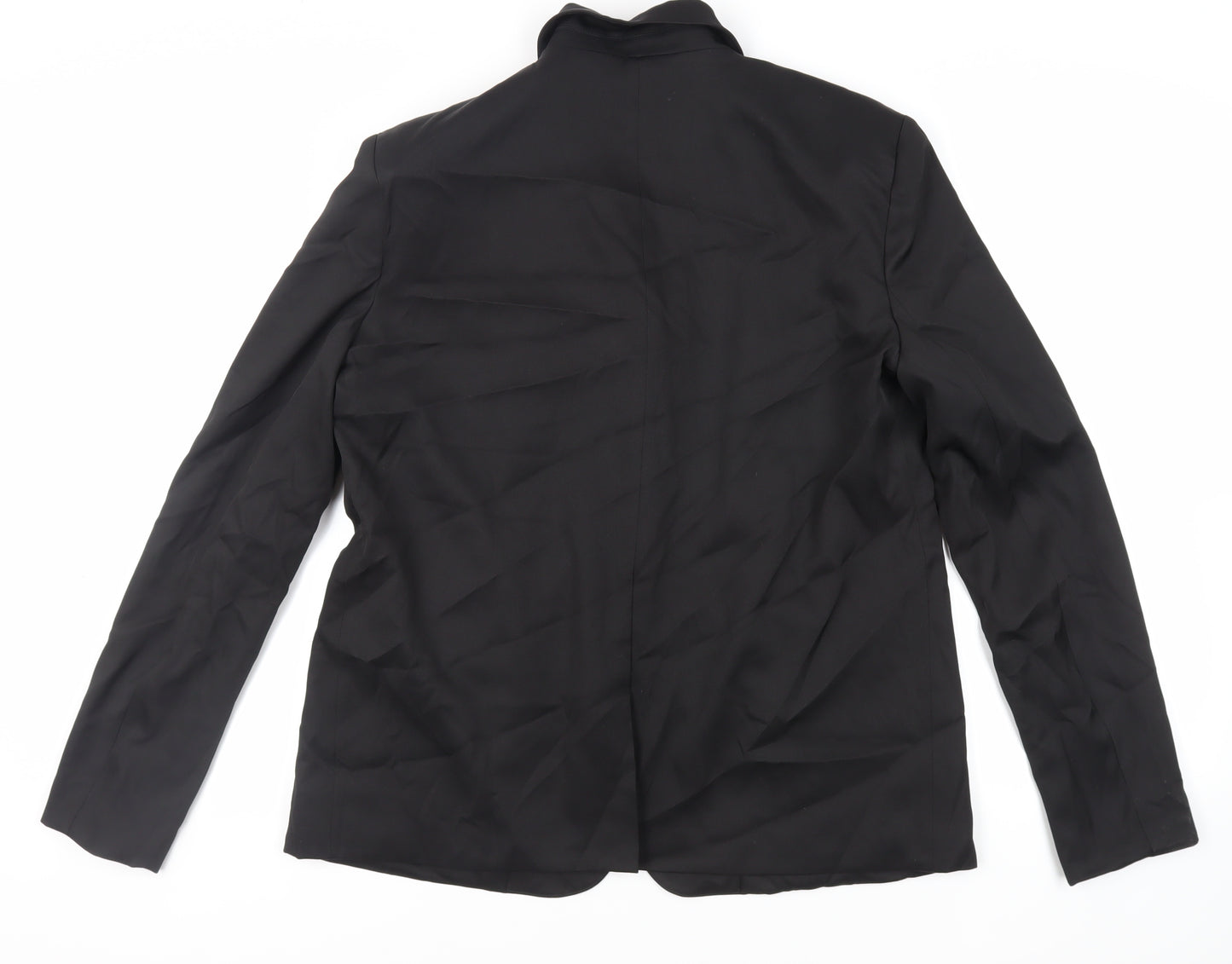 Misspap Womens Black Jacket Blazer Size 14 Button