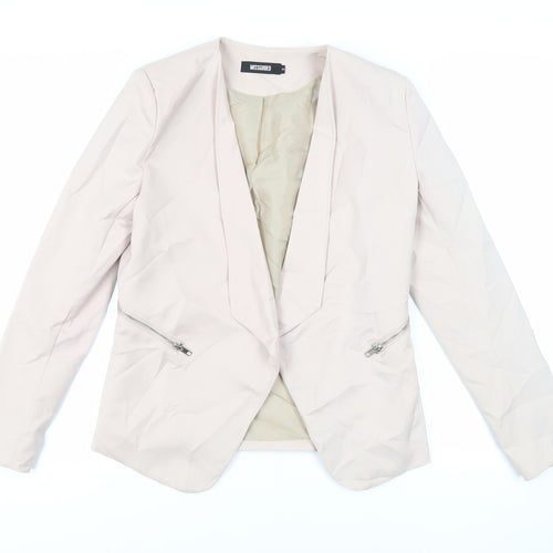 Missguided Womens Beige Jacket Blazer Size 8 - Open