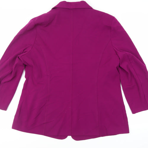 Hudson & Onslow Womens Purple Jacket Blazer Size 18 Button