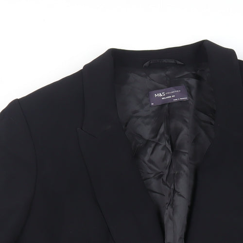 Marks and Spencer Womens Black Jacket Blazer Size 20 - Open Ruched Sleeve
