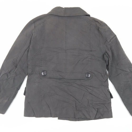 Maine New England Womens Grey Jacket Size 14 Button