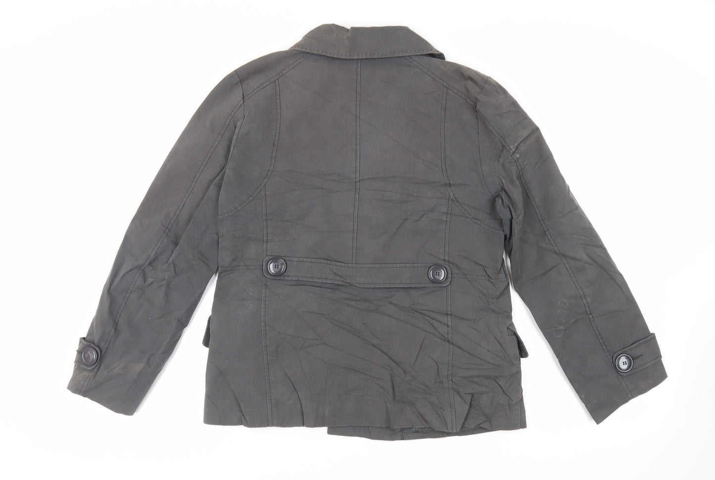 Maine New England Womens Grey Jacket Size 14 Button