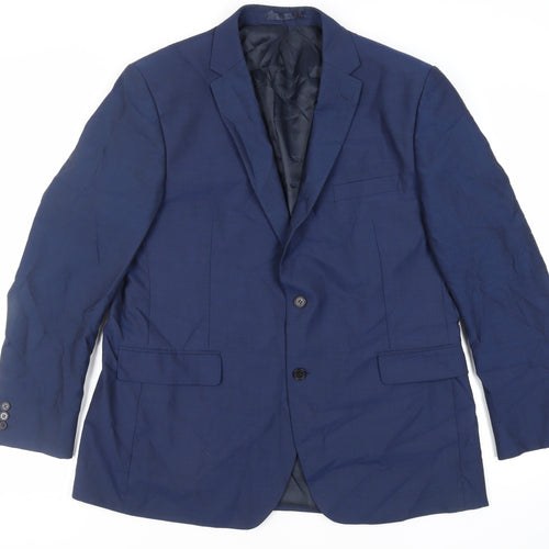 Debenhams Mens Blue Wool Jacket Suit Jacket Size 46 Regular