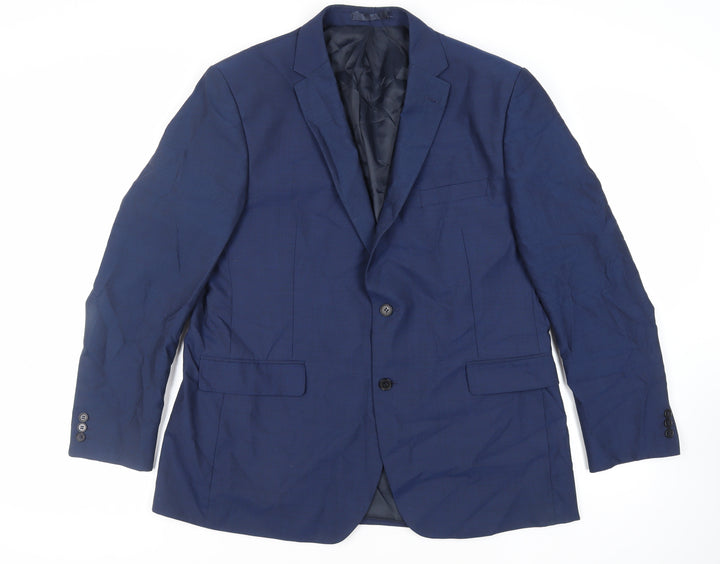 Debenhams Mens Blue Wool Jacket Suit Jacket Size 46 Regular