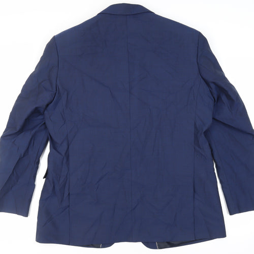 Debenhams Mens Blue Wool Jacket Suit Jacket Size 46 Regular