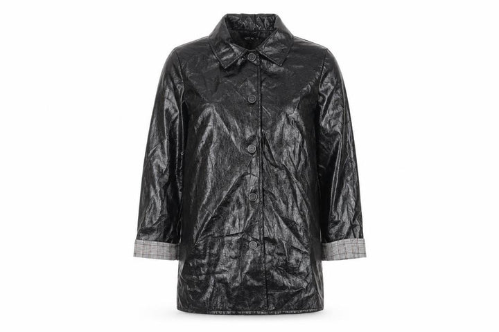Nasty Gal Womens Black Overcoat Coat Size 10 Button