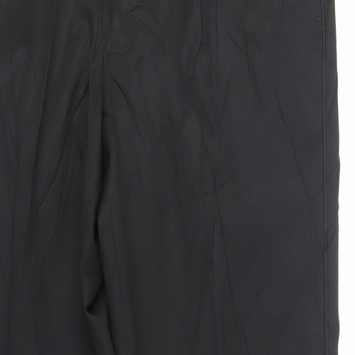 Marks and Spencer Mens Black Polyester Dress Pants Trousers Size 36 in L31 in Regular Zip