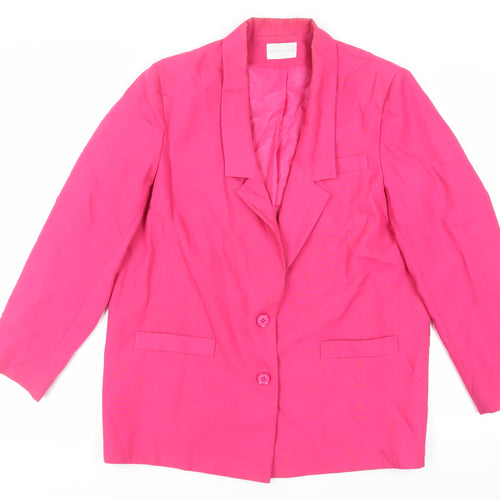 Paul Separates Womens Pink Jacket Blazer Size 16 Button