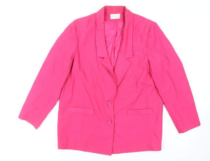 Paul Separates Womens Pink Jacket Blazer Size 16 Button